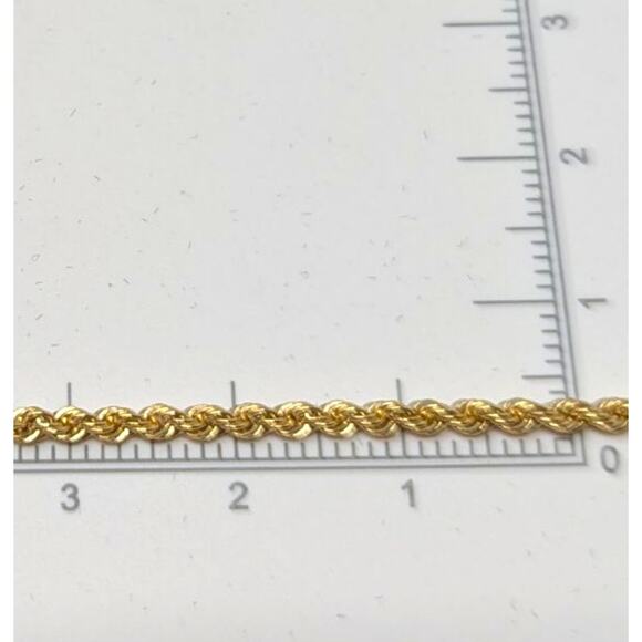Estate Milor Italy 18K Yellow Gold Rope Chain Bracelet 7” 1.1g - Picture 5 of 6